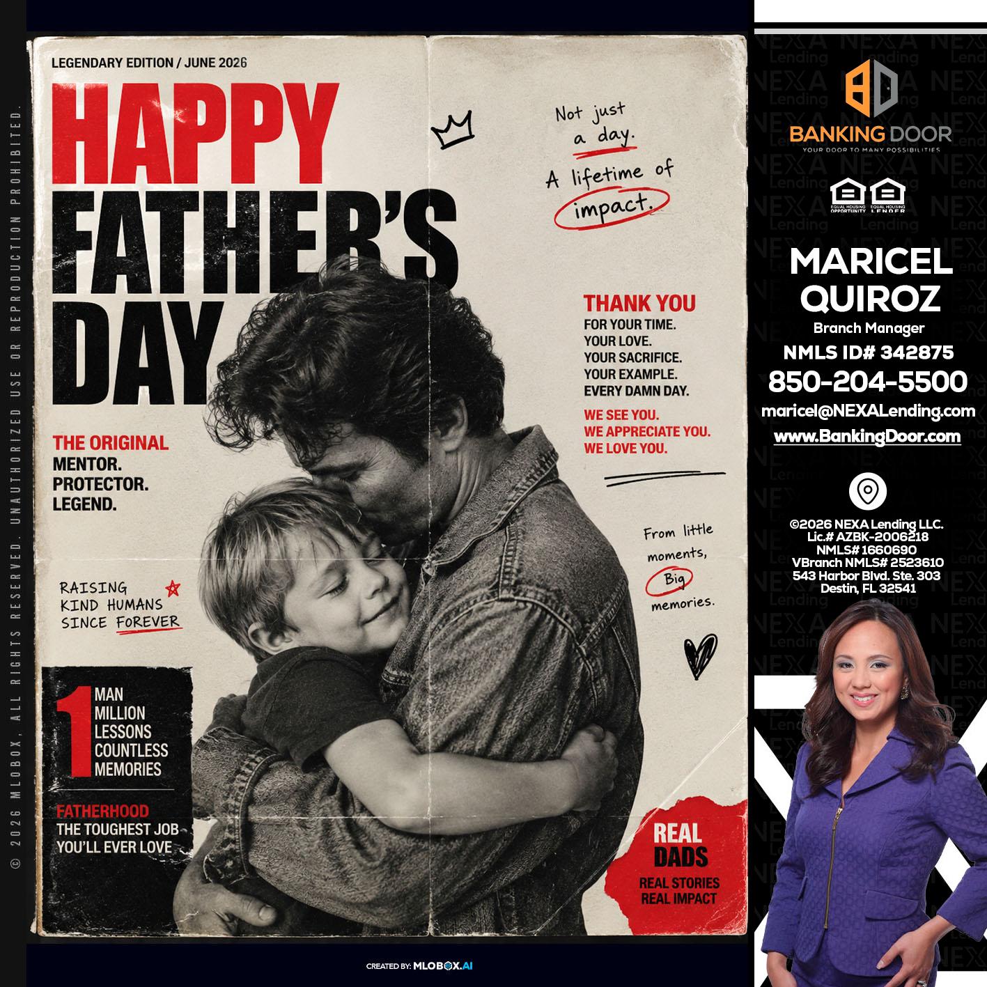 HAPPY FATHERS DAY - Maricel Quiroz -Branch Manager