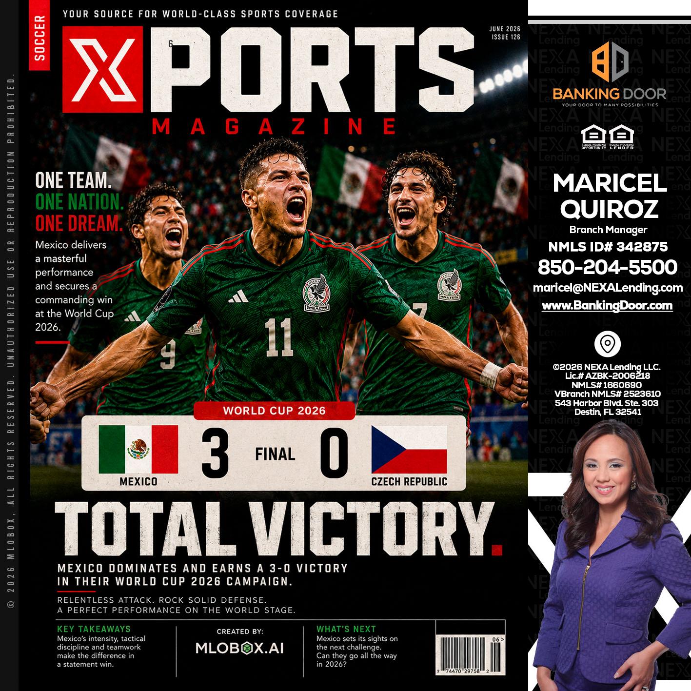 World Cup 2026 MEX 1-0 CZECH - Maricel Quiroz -Branch Manager