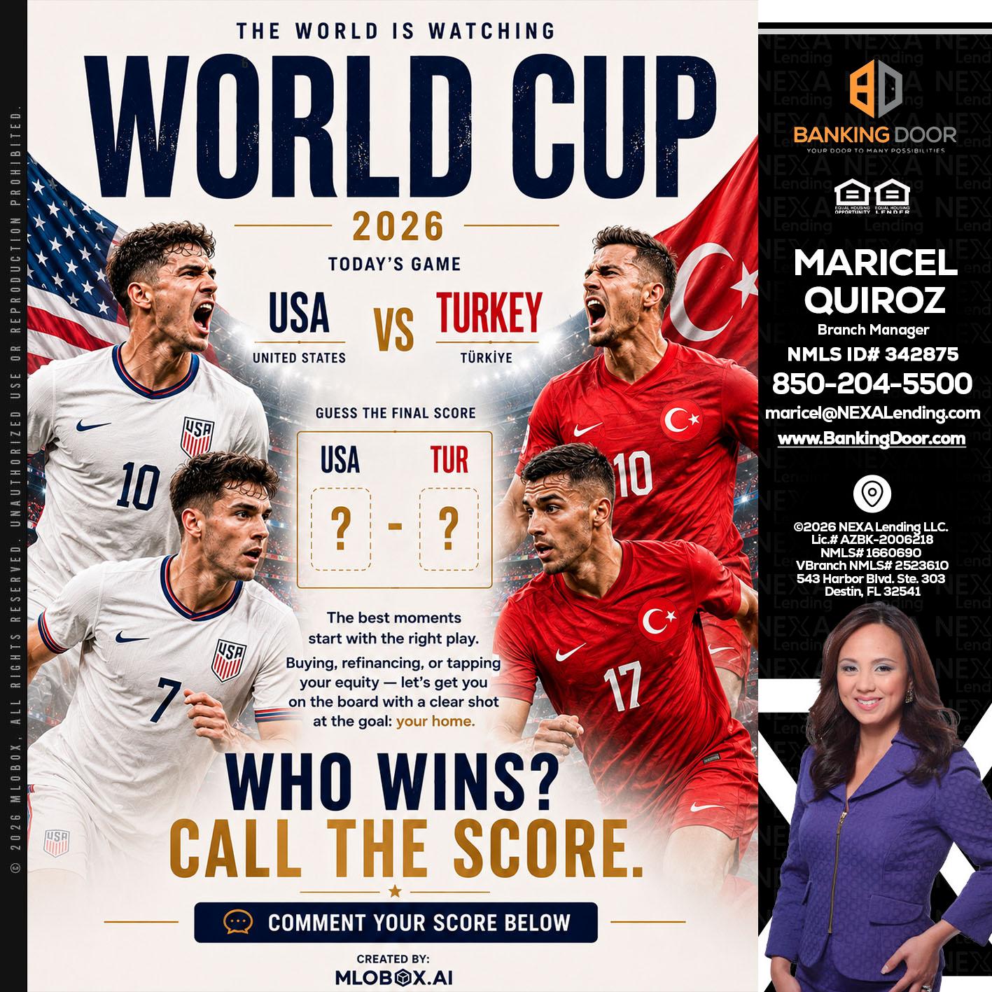WHOS GONNA WIN? - Maricel Quiroz -Branch Manager