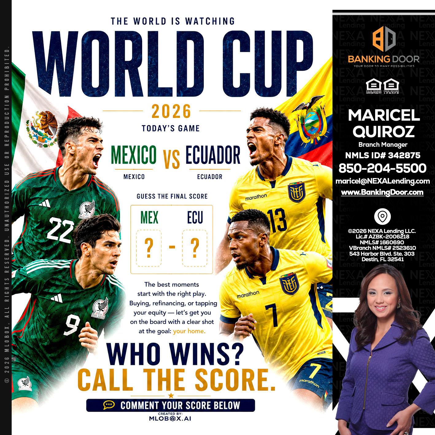 WORLD CUP 2026 - Maricel Quiroz -Branch Manager