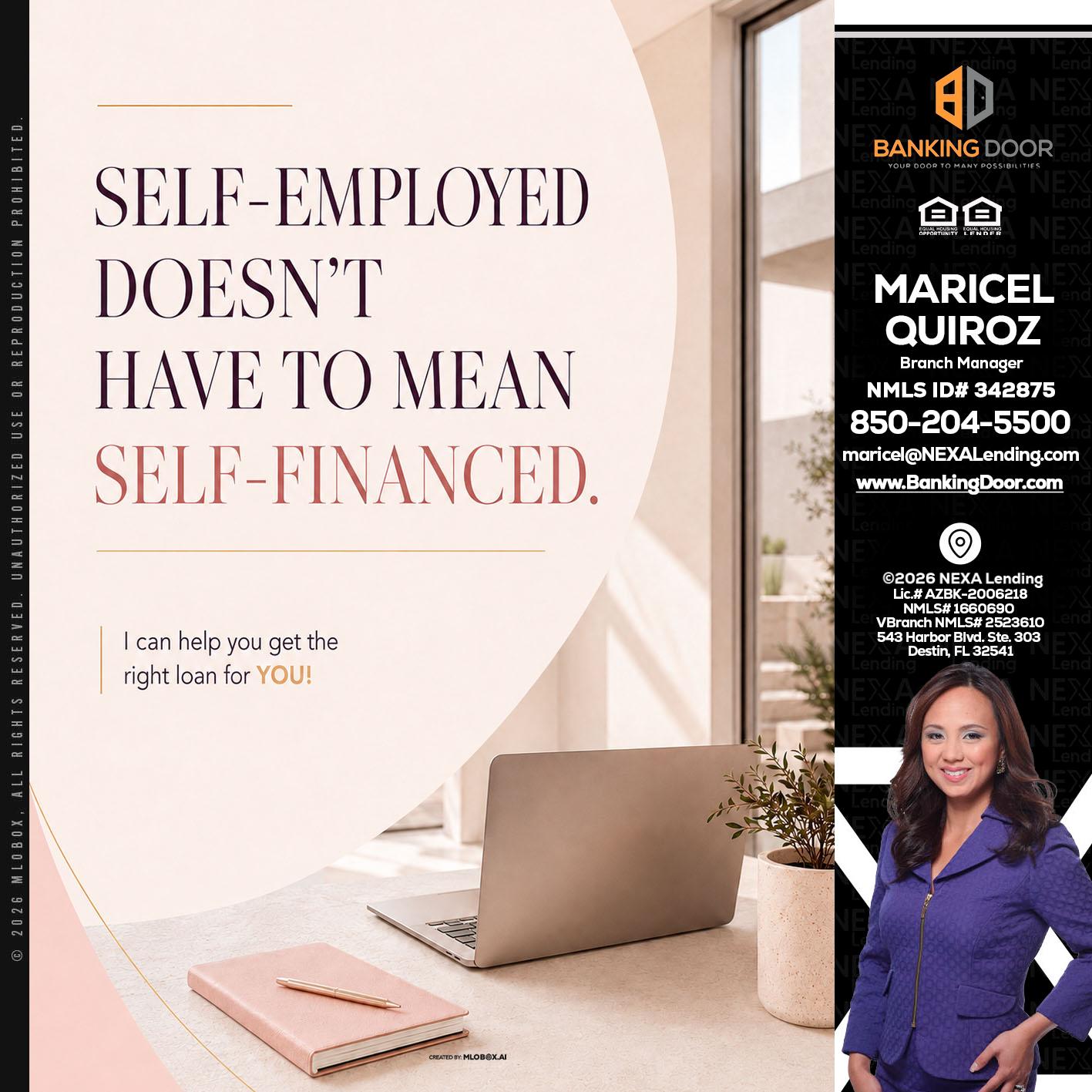 SELF EMPLOYED - Maricel Quiroz -Branch Manager