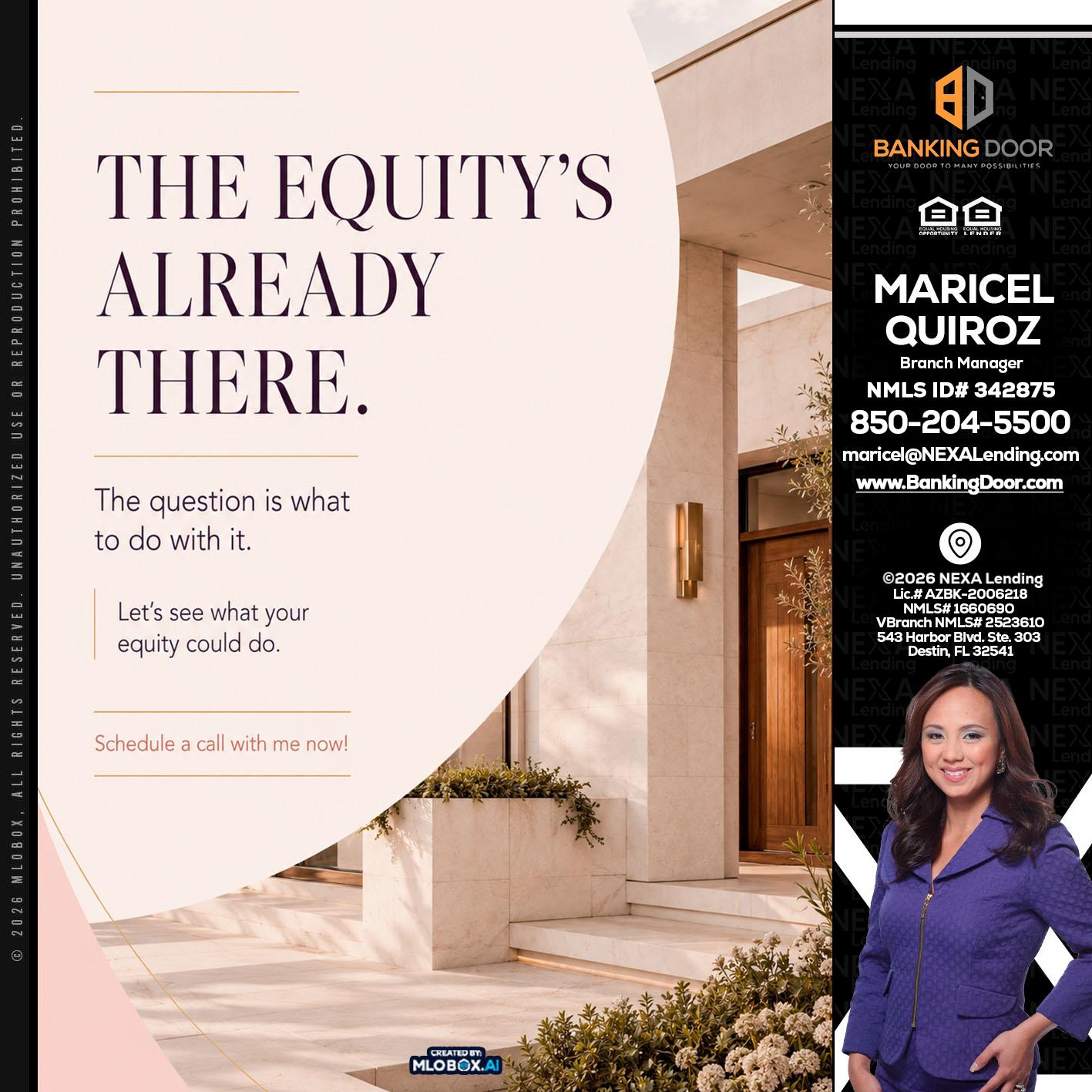 THE EQUITY'S - Maricel Quiroz -Branch Manager