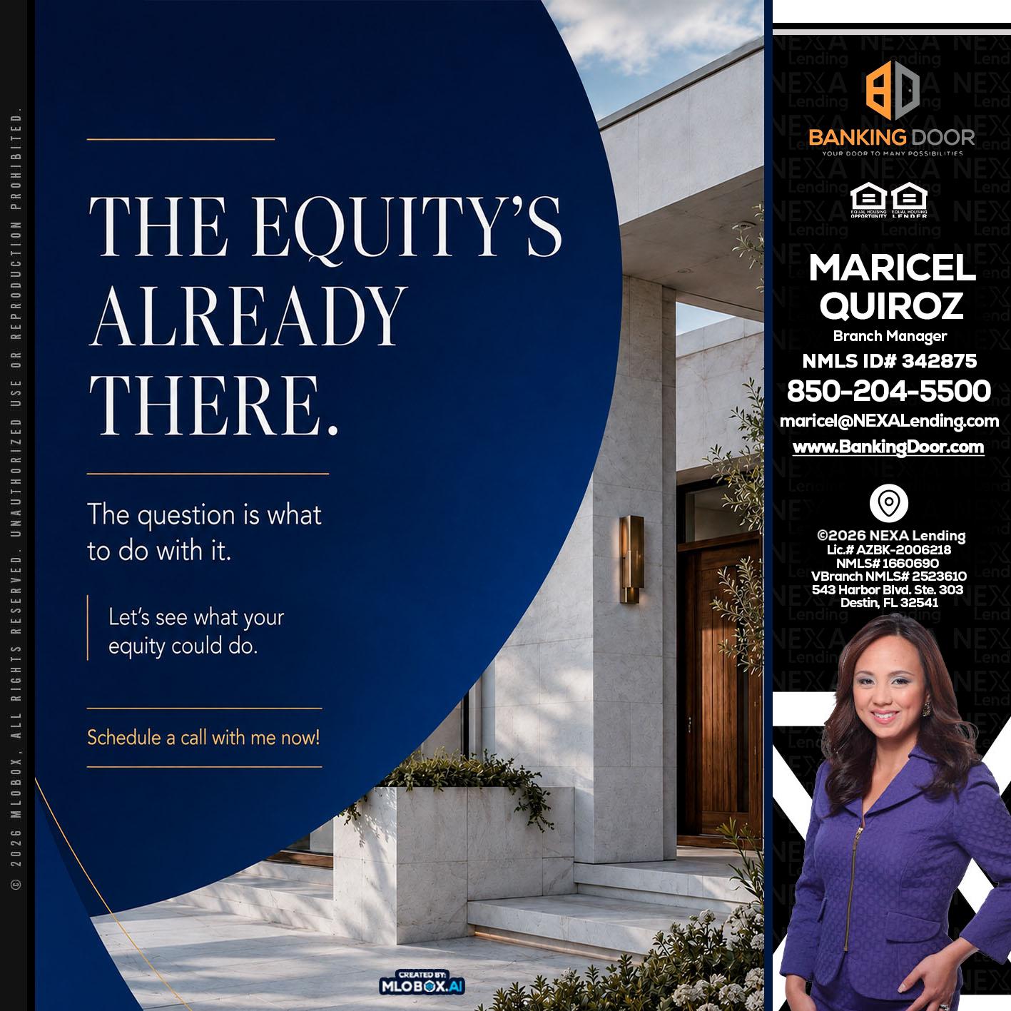 the equity's - Maricel Quiroz -Branch Manager