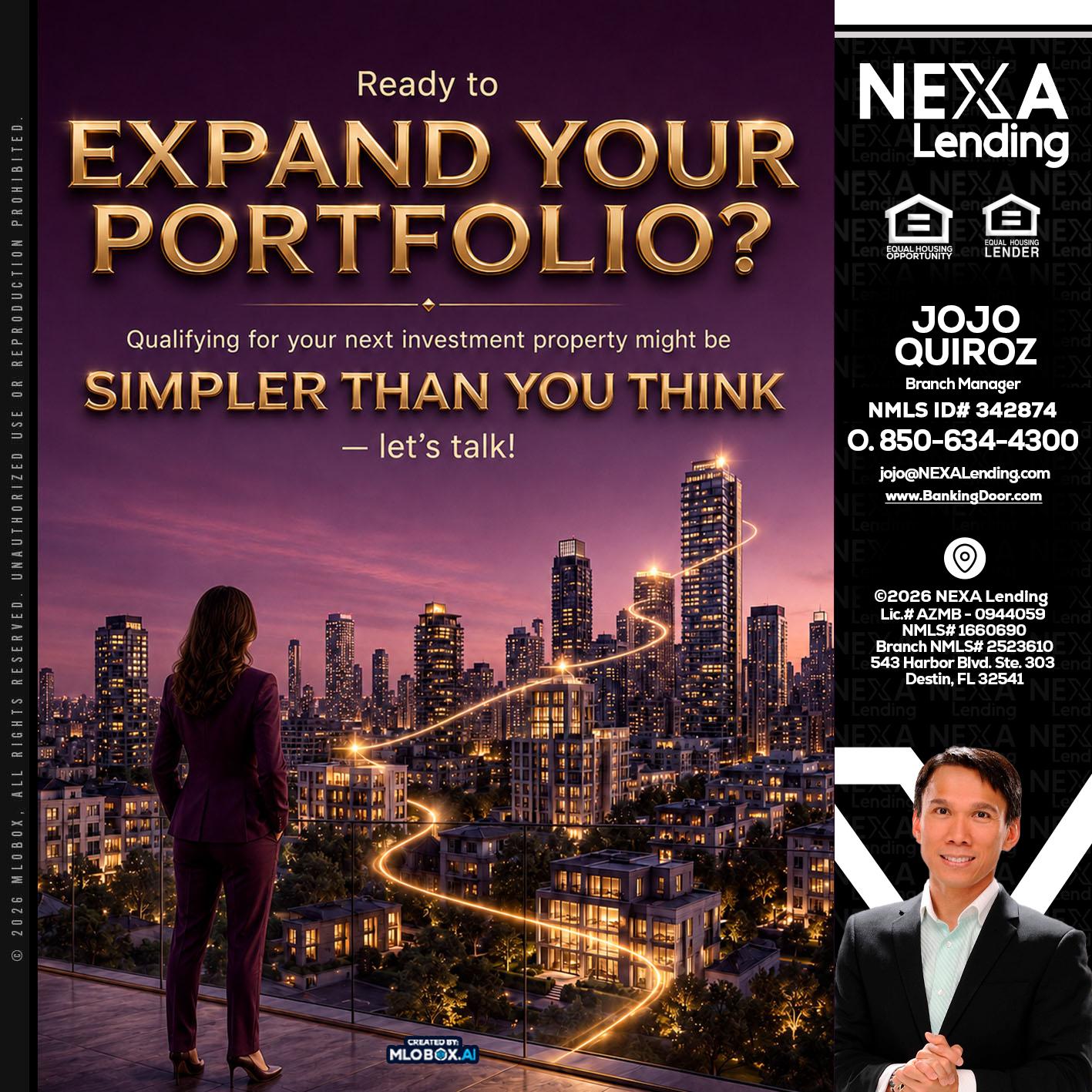 EXPAND YOUR PORTFOLIO - Maricel Quiroz -Branch Manager