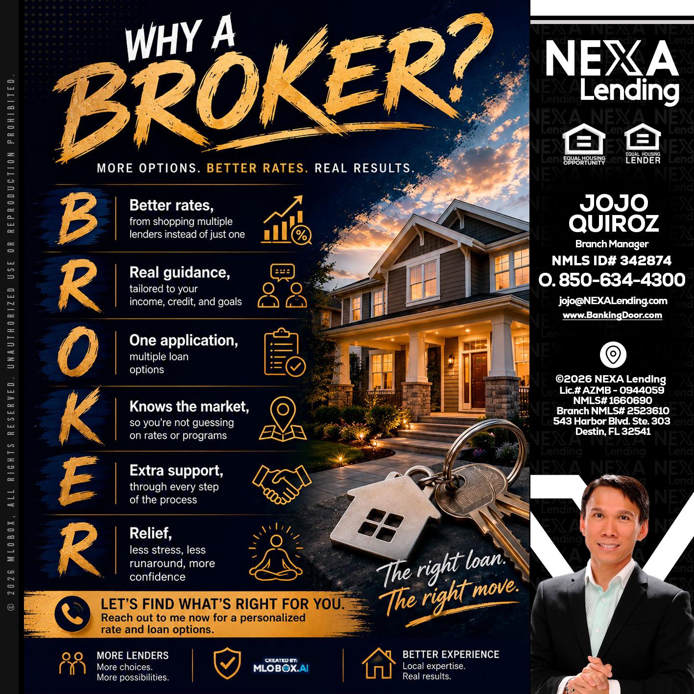 WHY A BROKER? - Maricel Quiroz -Branch Manager