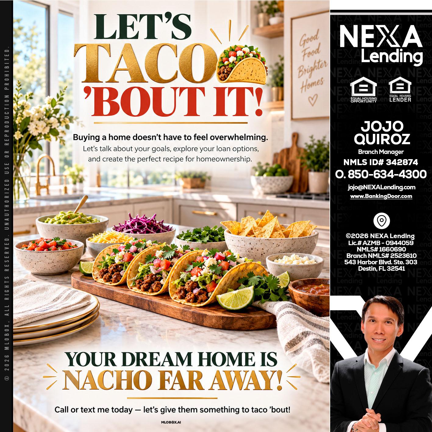 LETS TACO ABOUT IT - Maricel Quiroz -Branch Manager