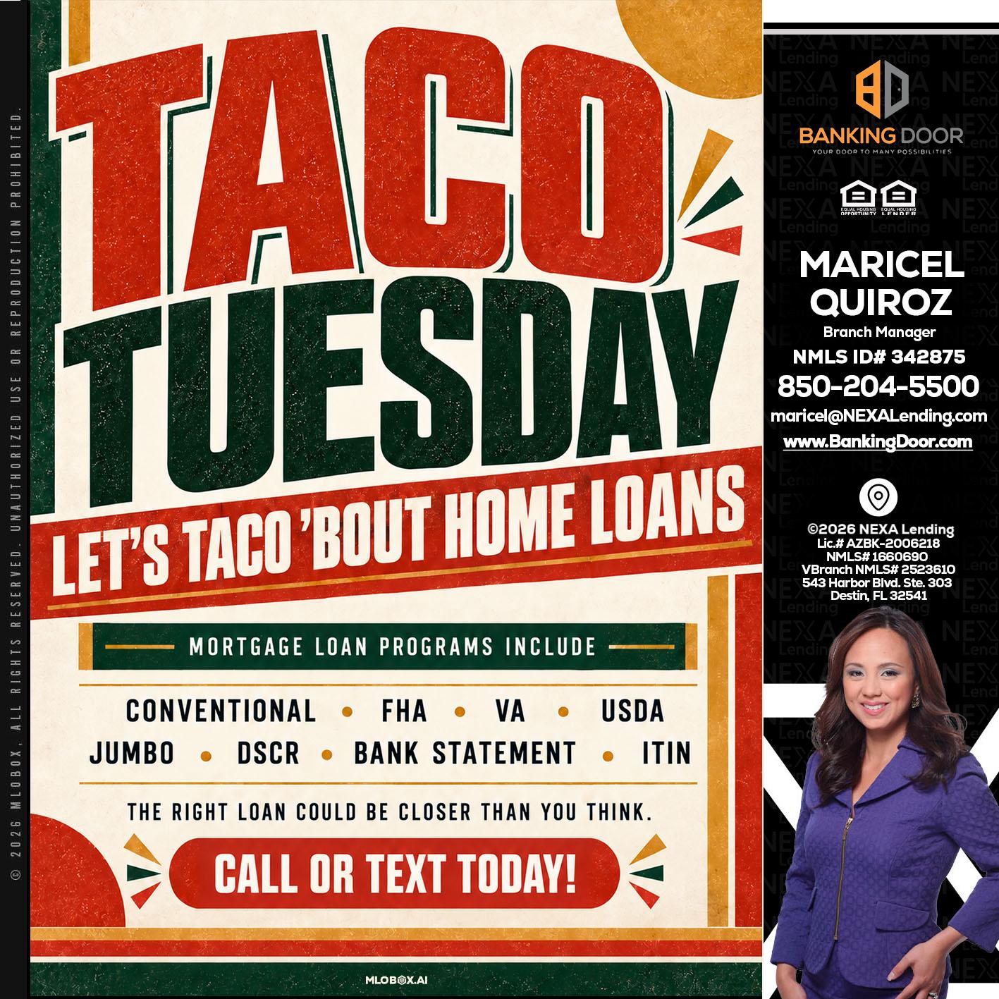 TACO TUESDAY - Maricel Quiroz -Branch Manager