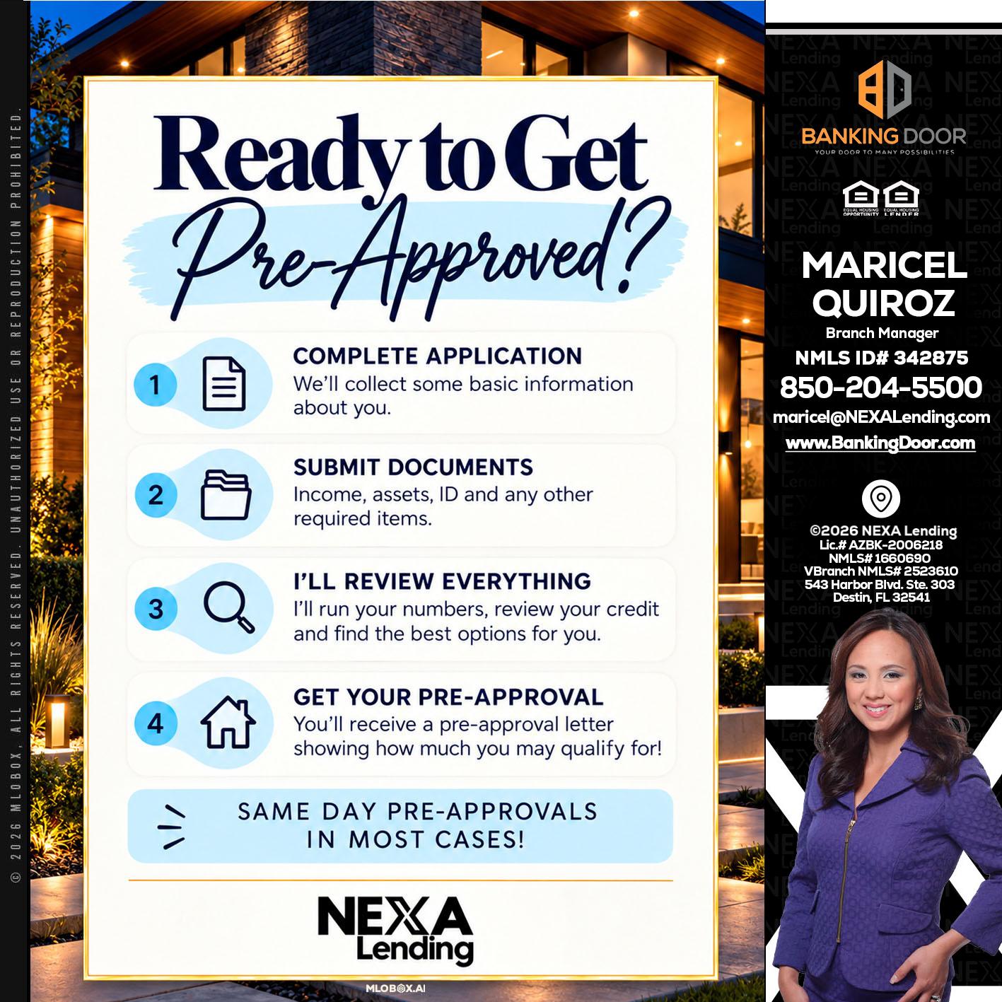 ready to get - Maricel Quiroz -Branch Manager