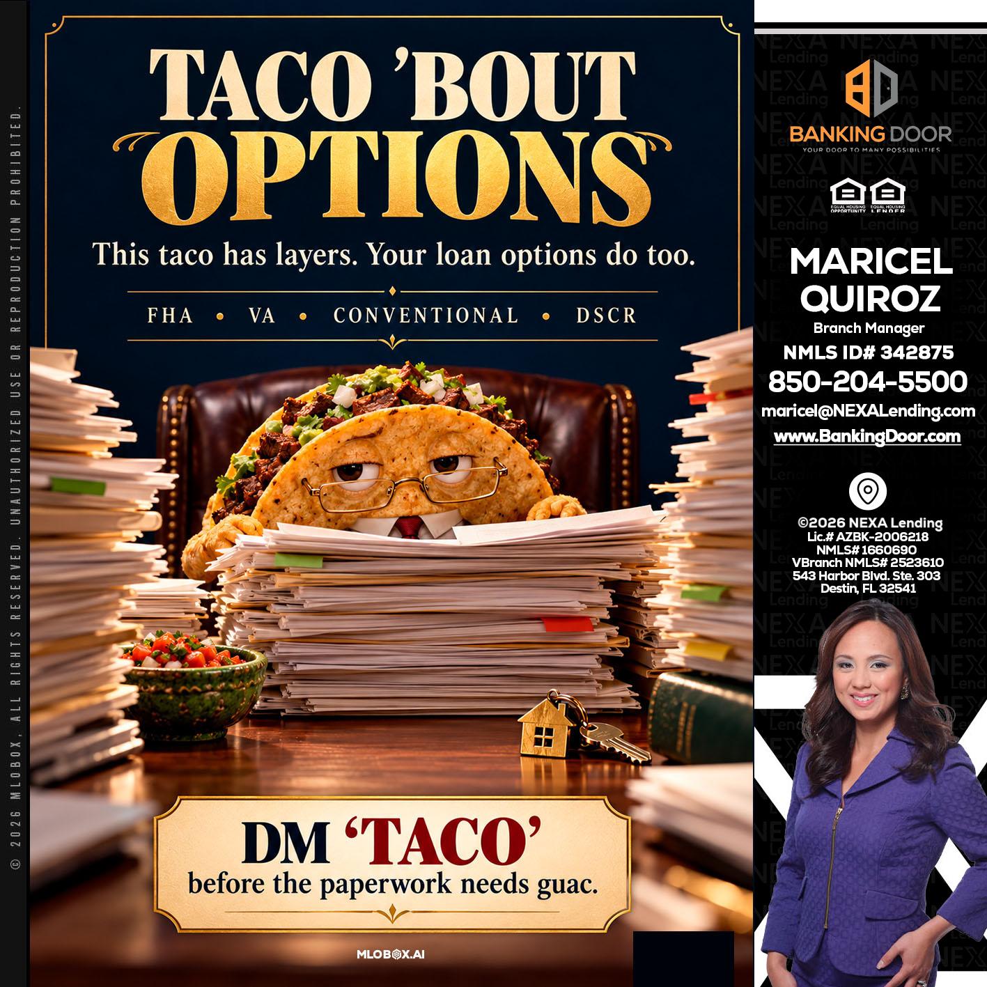 TACO BOUT - Maricel Quiroz -Branch Manager
